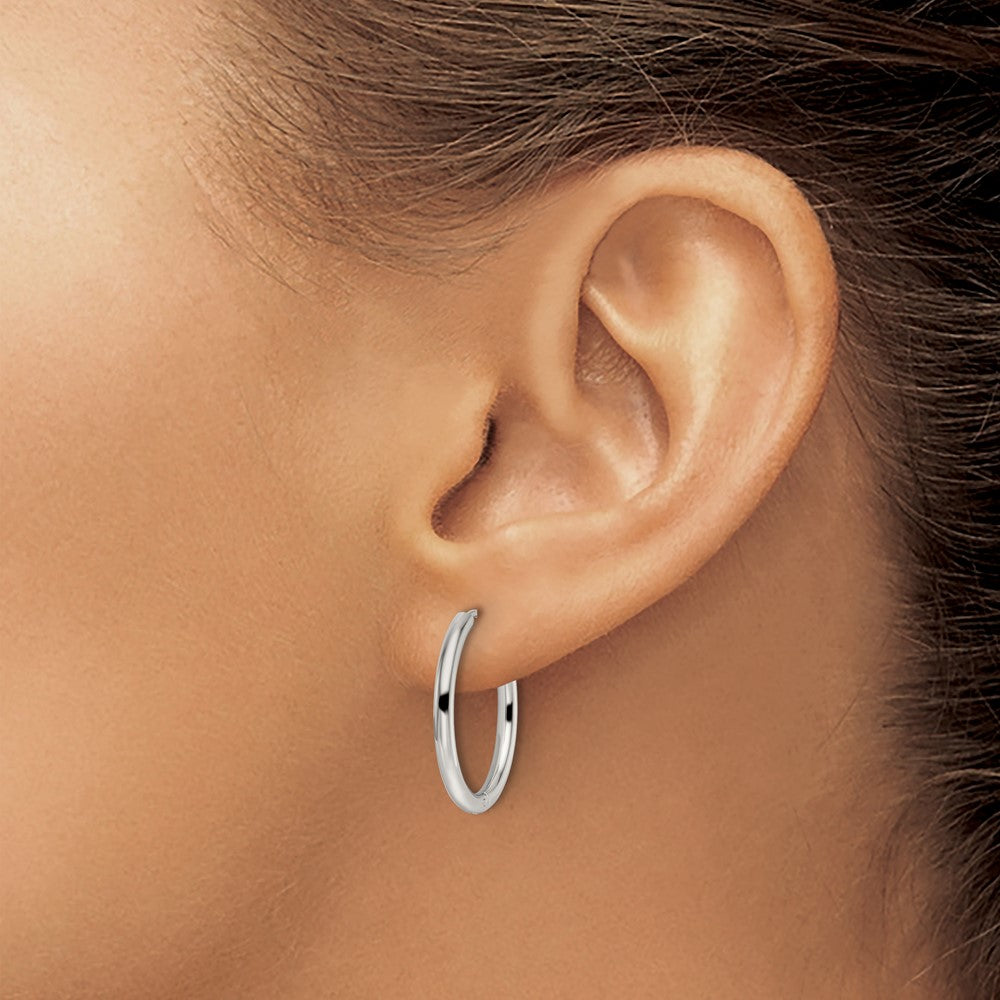 FJC Finejewelers Stainless Steel Polished 2mm Endless Hinged Hoops 18 mm x 19 mm