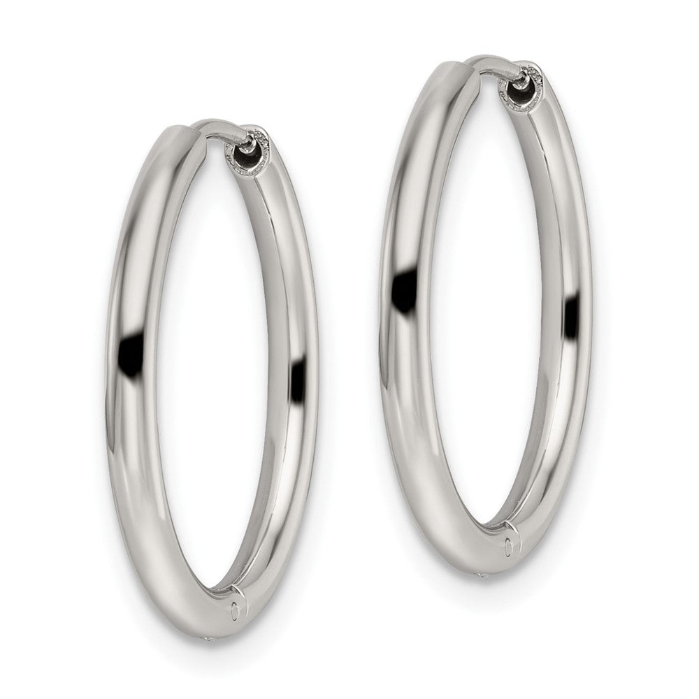 FJC Finejewelers Stainless Steel Polished 2mm Endless Hinged Hoops 18 mm x 19 mm