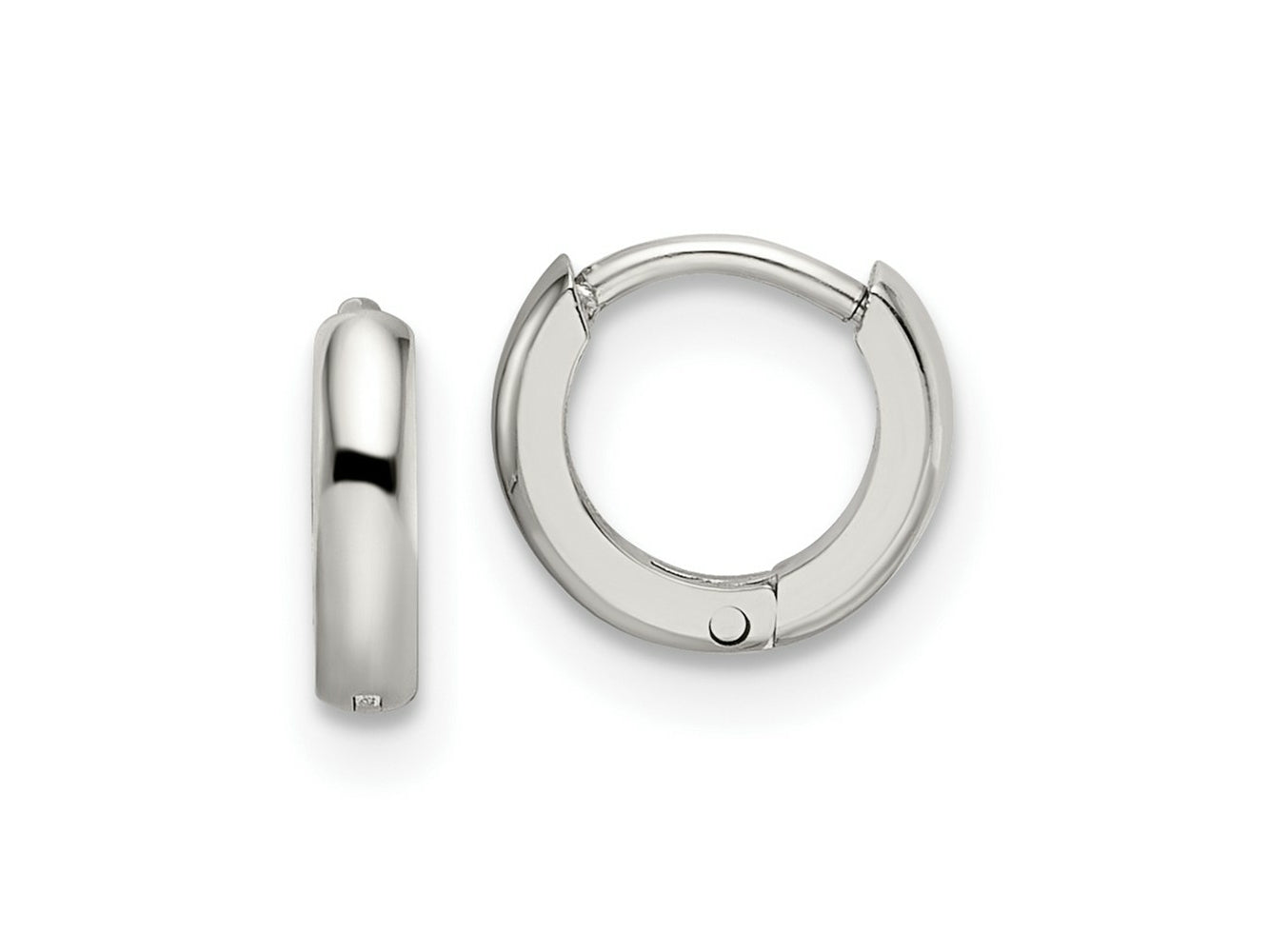 FJC Finejewelers Stainless Steel Polished 2mm Endless Hinged Hoops 8 mm x 9 mm