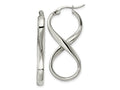 FJC Finejewelers Stainless Steel Polished Infinity Symbol Twist Hoop Earrings 36 x 17 mm