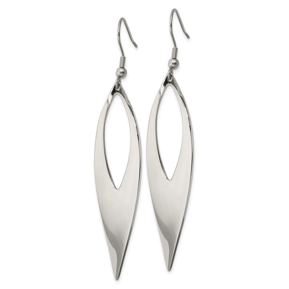 FJC Finejewelers Stainless Steel Polished Dangle Shepherd Hook Earrings 76 x 16 mm