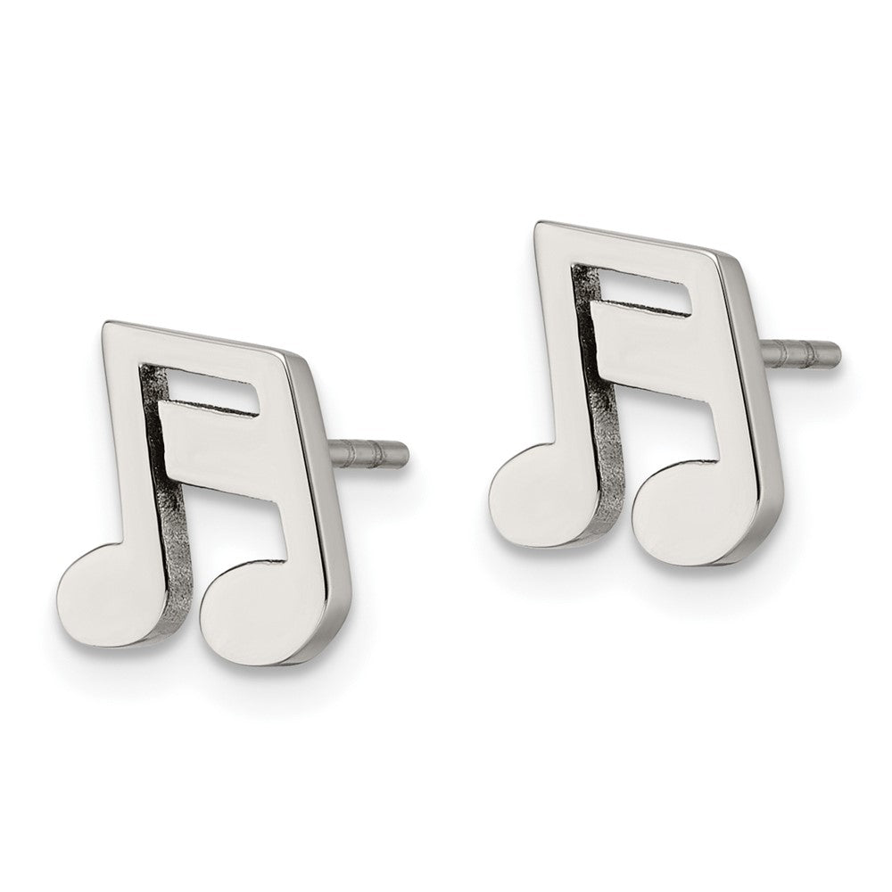 FJC Finejewelers Stainless Steel Button Polished Music Note Post Earrings 7 x 7 mm