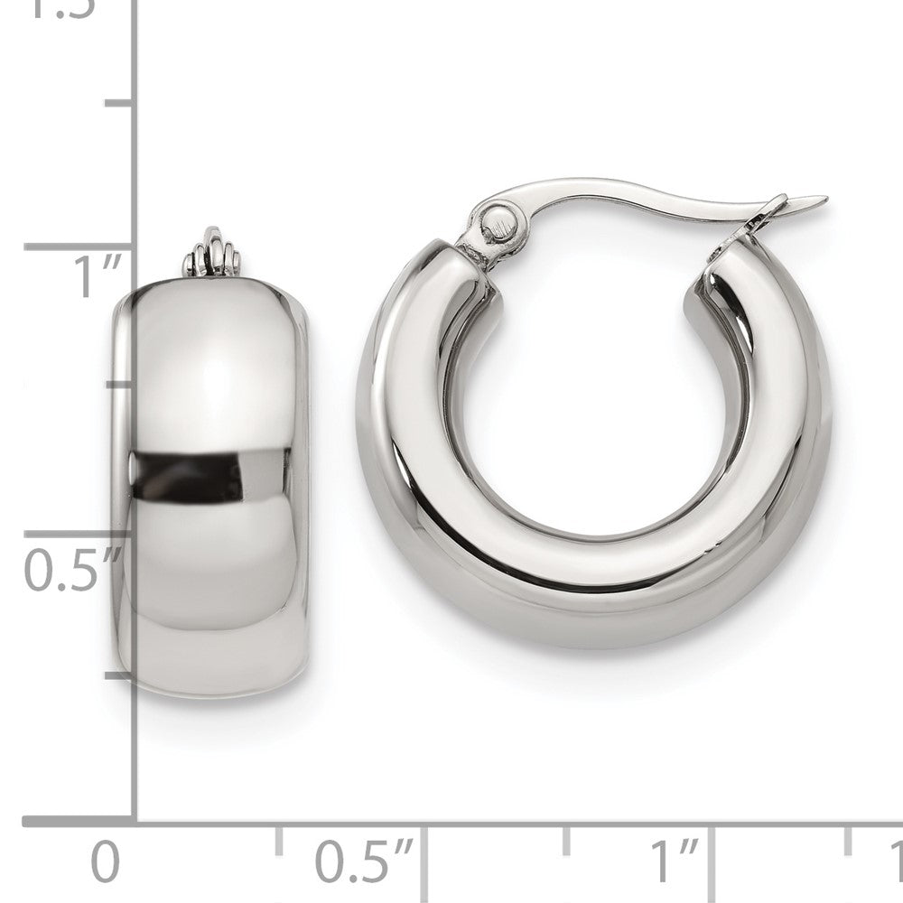 FJC Finejewelers Stainless Steel Polished Hoop Earrings 21 x 21 mm