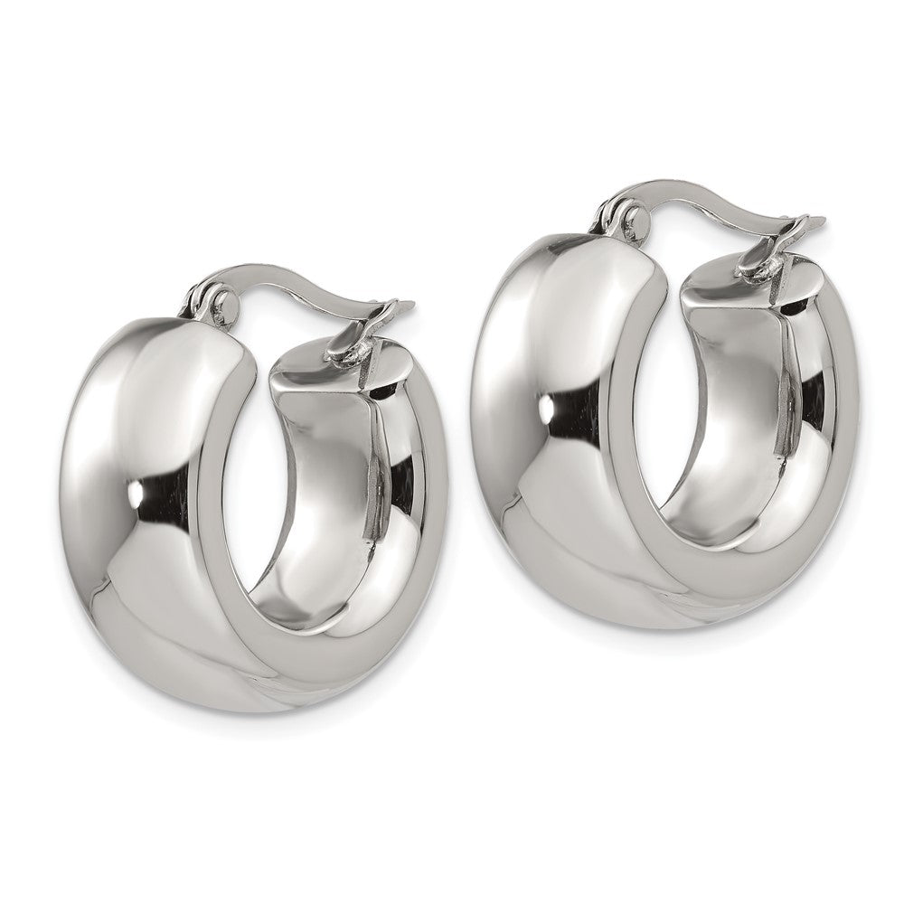 FJC Finejewelers Stainless Steel Polished Hoop Earrings 21 x 21 mm