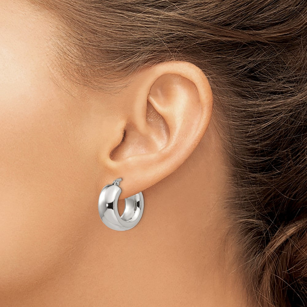 FJC Finejewelers Stainless Steel Polished Hoop Earrings 21 x 21 mm