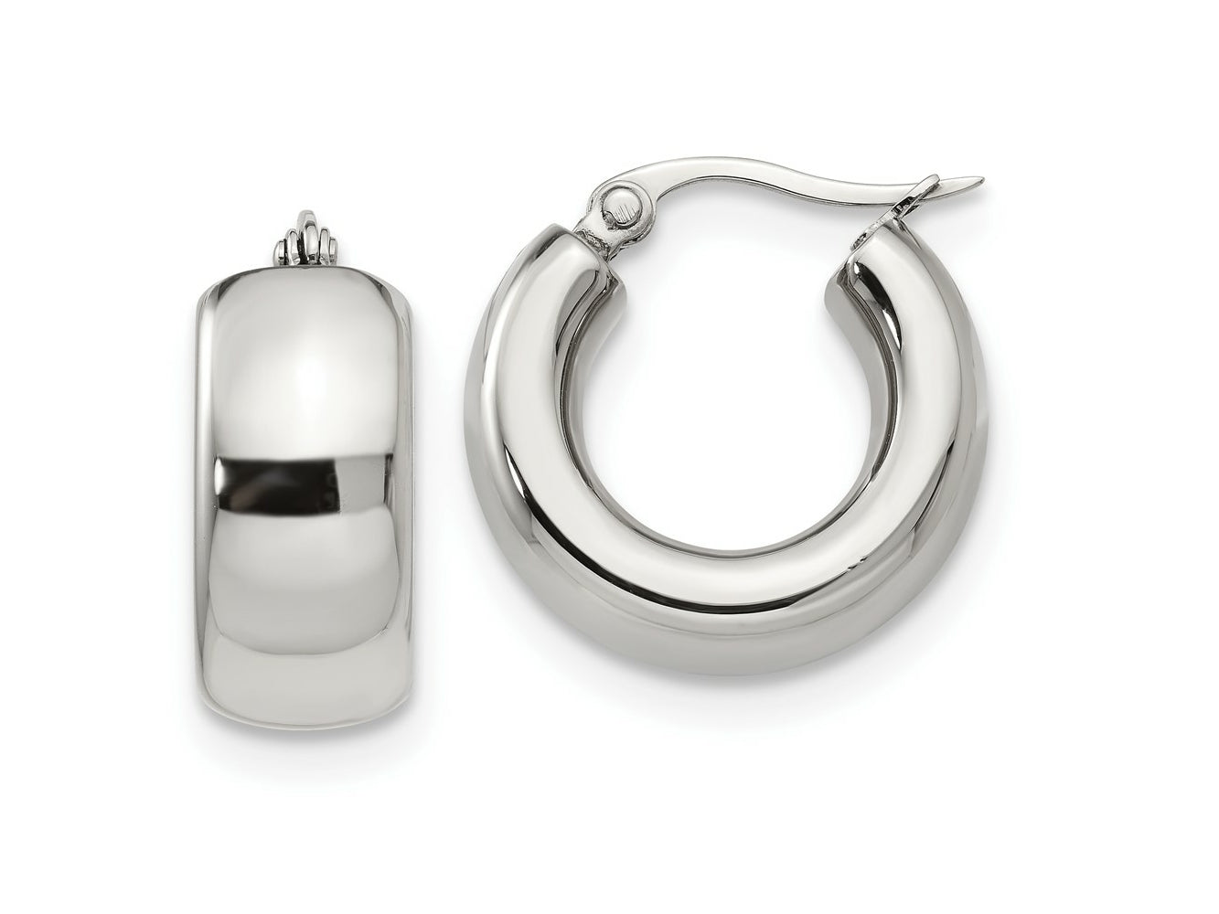 FJC Finejewelers Stainless Steel Polished Hoop Earrings 21 x 21 mm