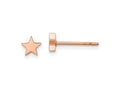 FJC Finejewelers Stainless Steel Button Polished Rose IP-plated Star Post Earrings 4 x 4 mm