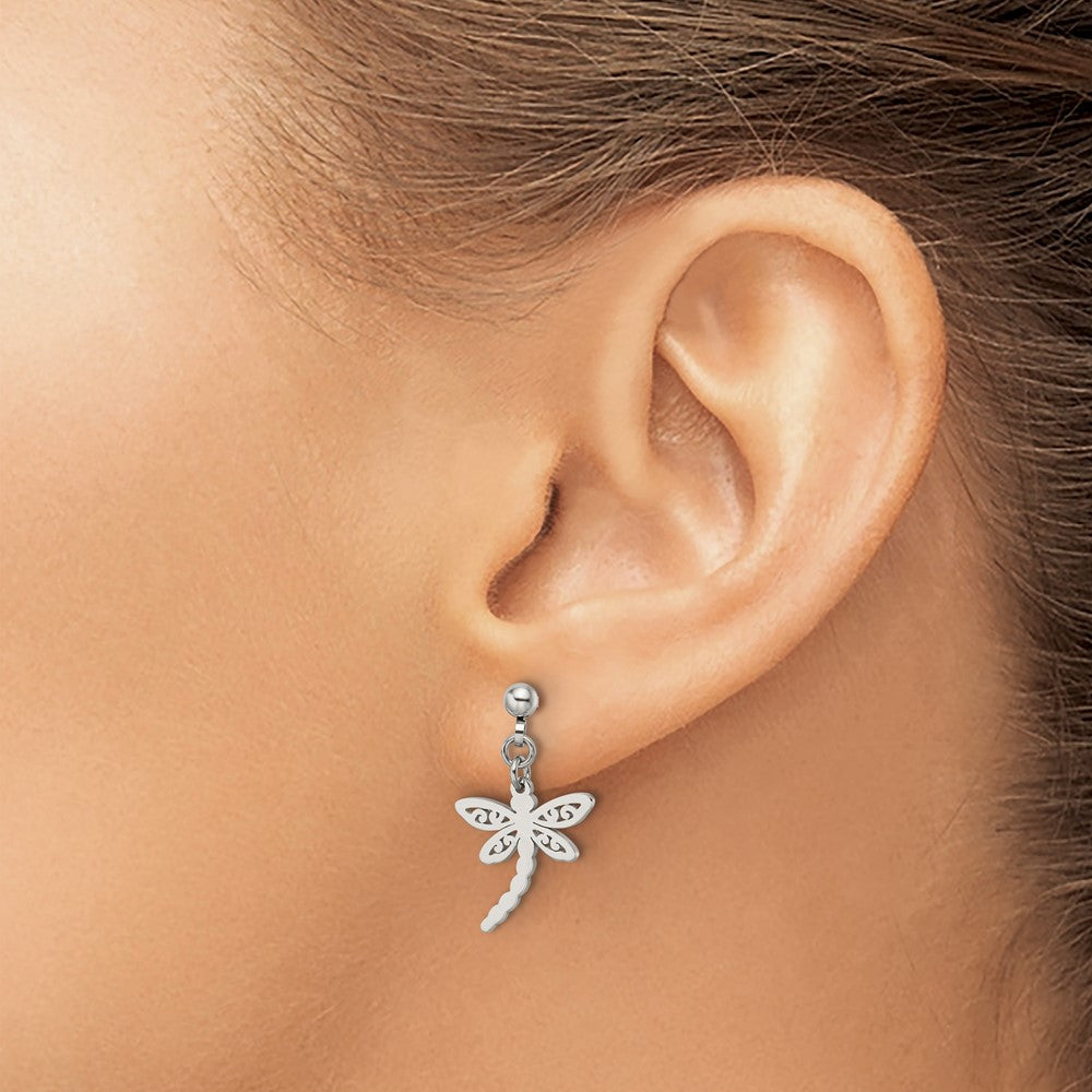FJC Finejewelers Stainless Steel Polished Dragonfly Post Dangle Earrings 23 x 15 mm