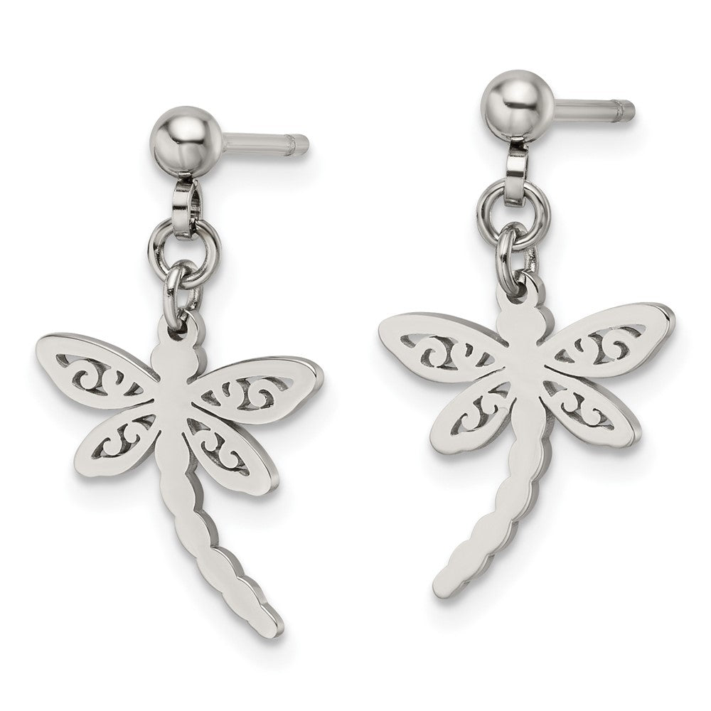 FJC Finejewelers Stainless Steel Polished Dragonfly Post Dangle Earrings 23 x 15 mm