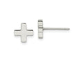 FJC Finejewelers Stainless Steel Button Polished X Post Earrings 8 x 2 mm