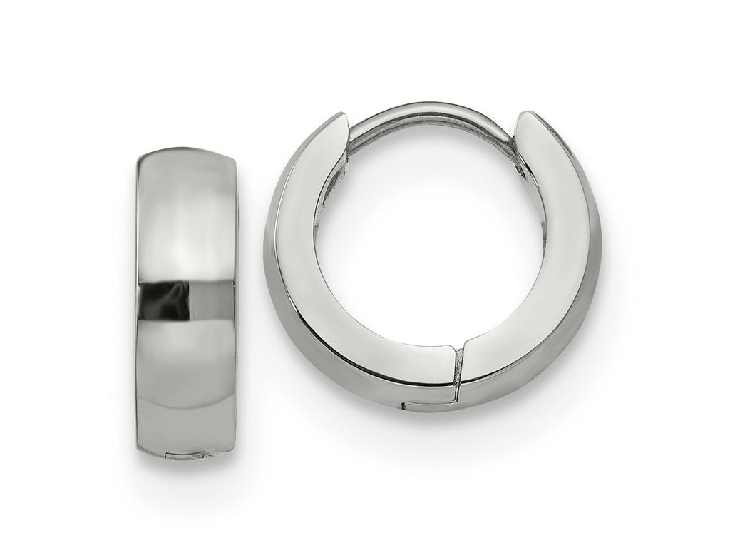 FJC Finejewelers Stainless Steel Polished 4mm Hinged Hoop Earrings 13 mm x 13 mm