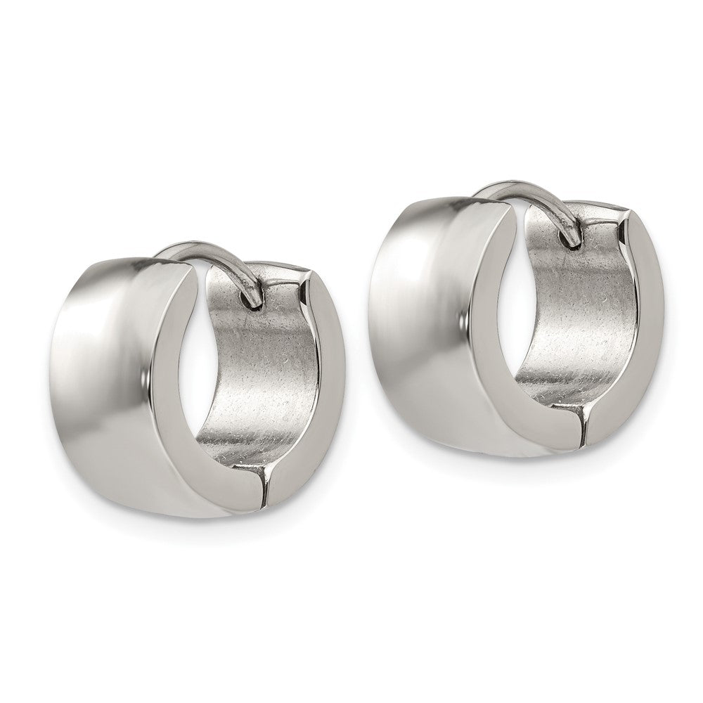 FJC Finejewelers Stainless Steel Polished 7mm Hinged Hoop Earrings 13 mm x 13 mm