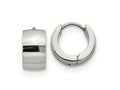 FJC Finejewelers Stainless Steel Polished 7mm Hinged Hoop Earrings 13 mm x 13 mm