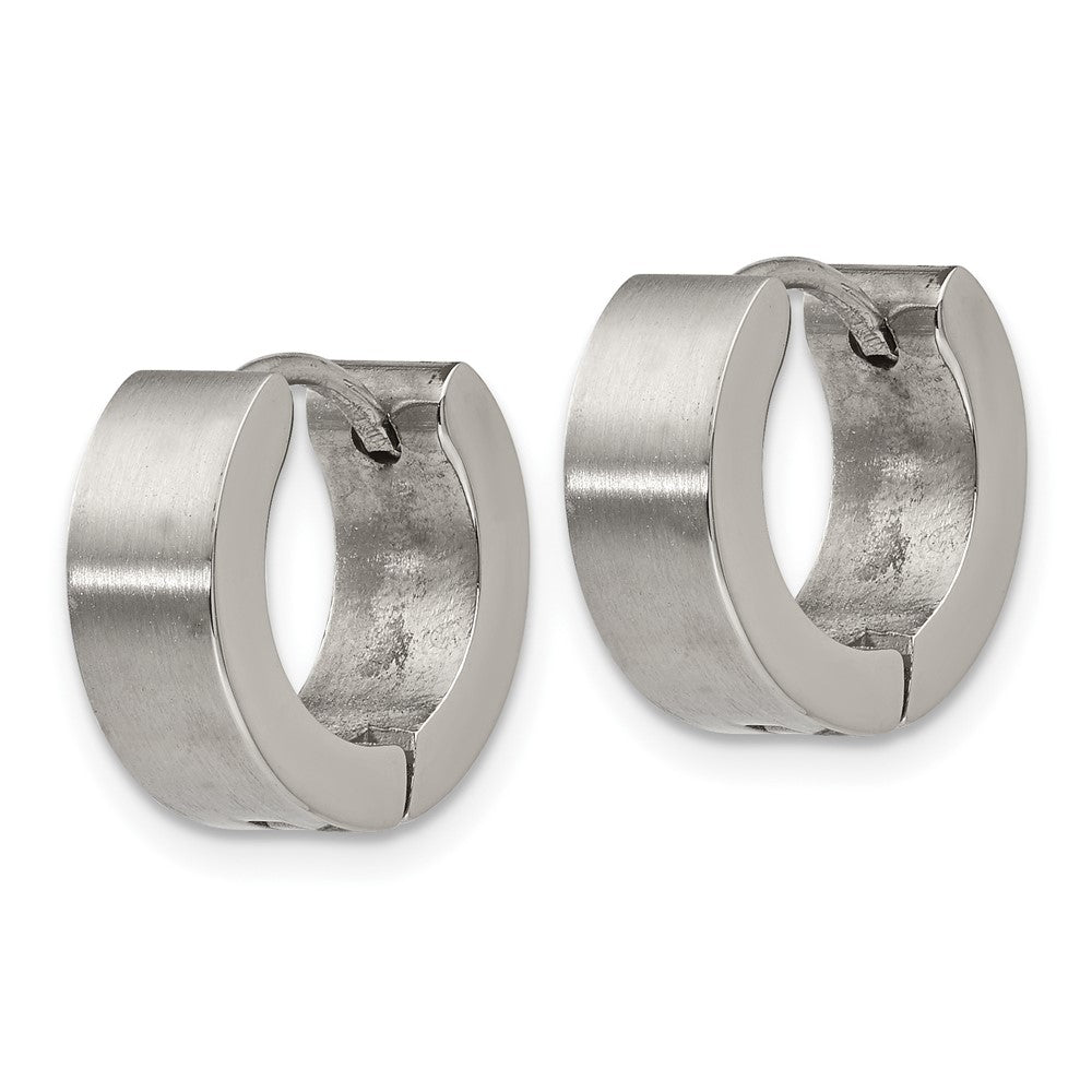 FJC Finejewelers Stainless Steel Brushed and Polished 5mn Hinged Hoop Earrings 13 x 13 mm