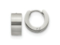 FJC Finejewelers Stainless Steel Brushed and Polished 6mm Hinged Hoop Earrings 13 mm x 13 mm