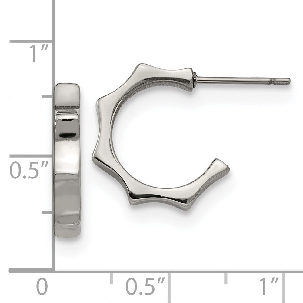 FJC Finejewelers Stainless Steel Polished Post Hoop Earrings 15 x 17 mm