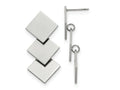 FJC Finejewelers Stainless Steel Polished Squares Post Dangle Earrings 36 x 1 mm