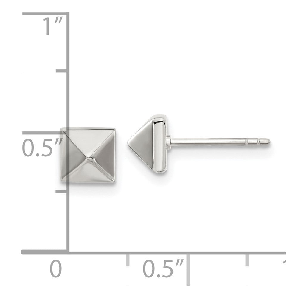 FJC Finejewelers Stainless Steel Button Polished Stud Post Earrings 6 x 6 mm