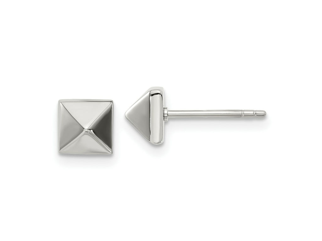 FJC Finejewelers Stainless Steel Button Polished Stud Post Earrings 6 x 6 mm