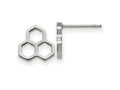 FJC Finejewelers Stainless Steel Button Polished Honeycomb Post Earrings 9 x 10 mm