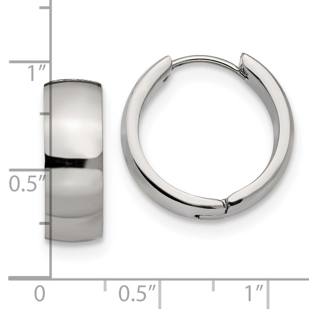 FJC Finejewelers Stainless Steel Polished 6mm Hinged Hoop Earrings 19 mm x 20 mm