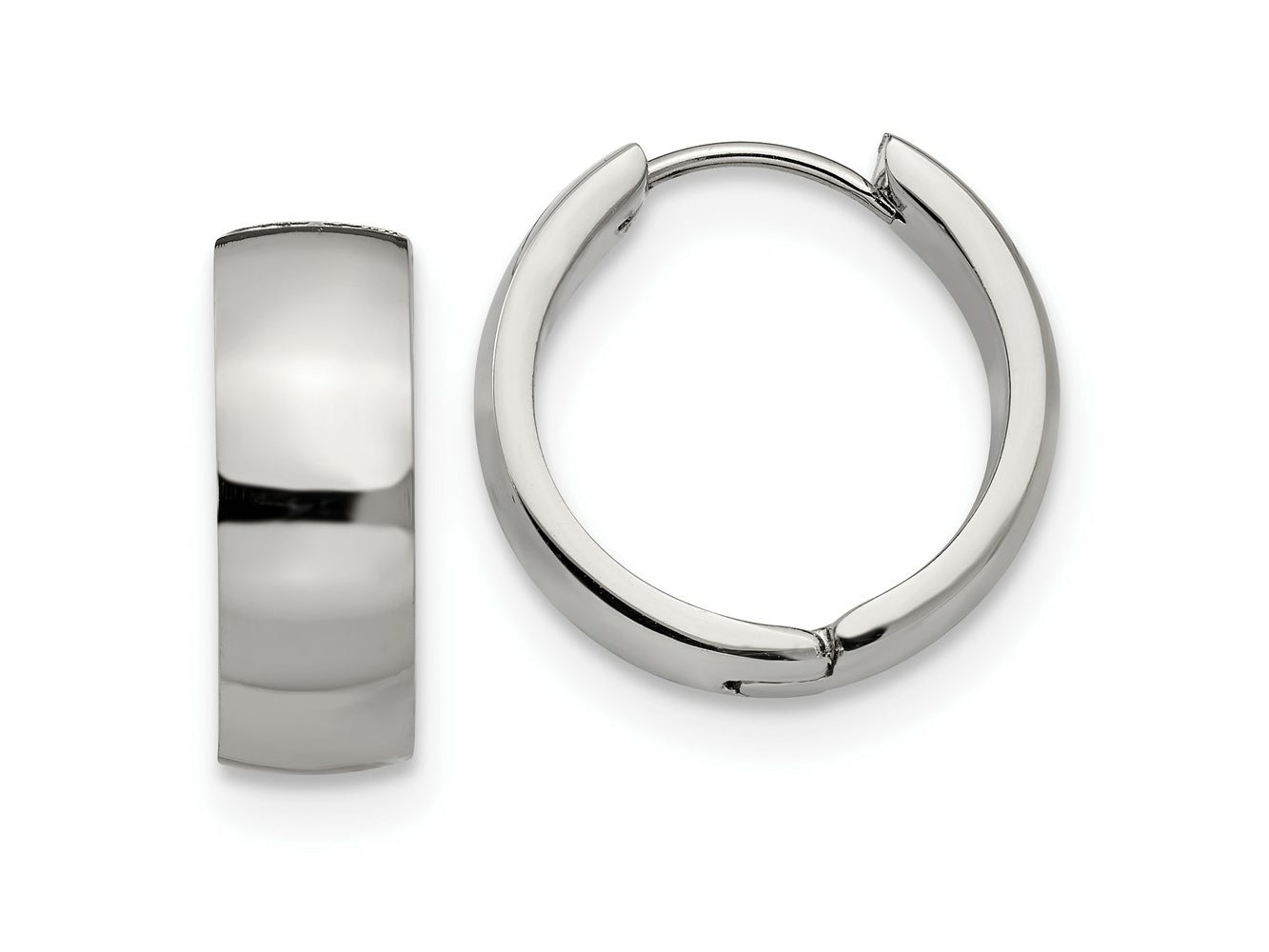 FJC Finejewelers Stainless Steel Polished 6mm Hinged Hoop Earrings 19 mm x 20 mm