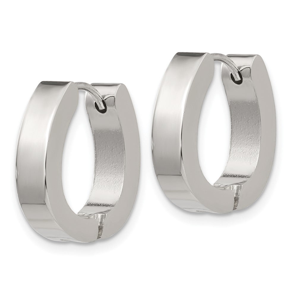 FJC Finejewelers Stainless Steel Polished 4mm Hinged Hoop Earrings 15 mm x 14 mm