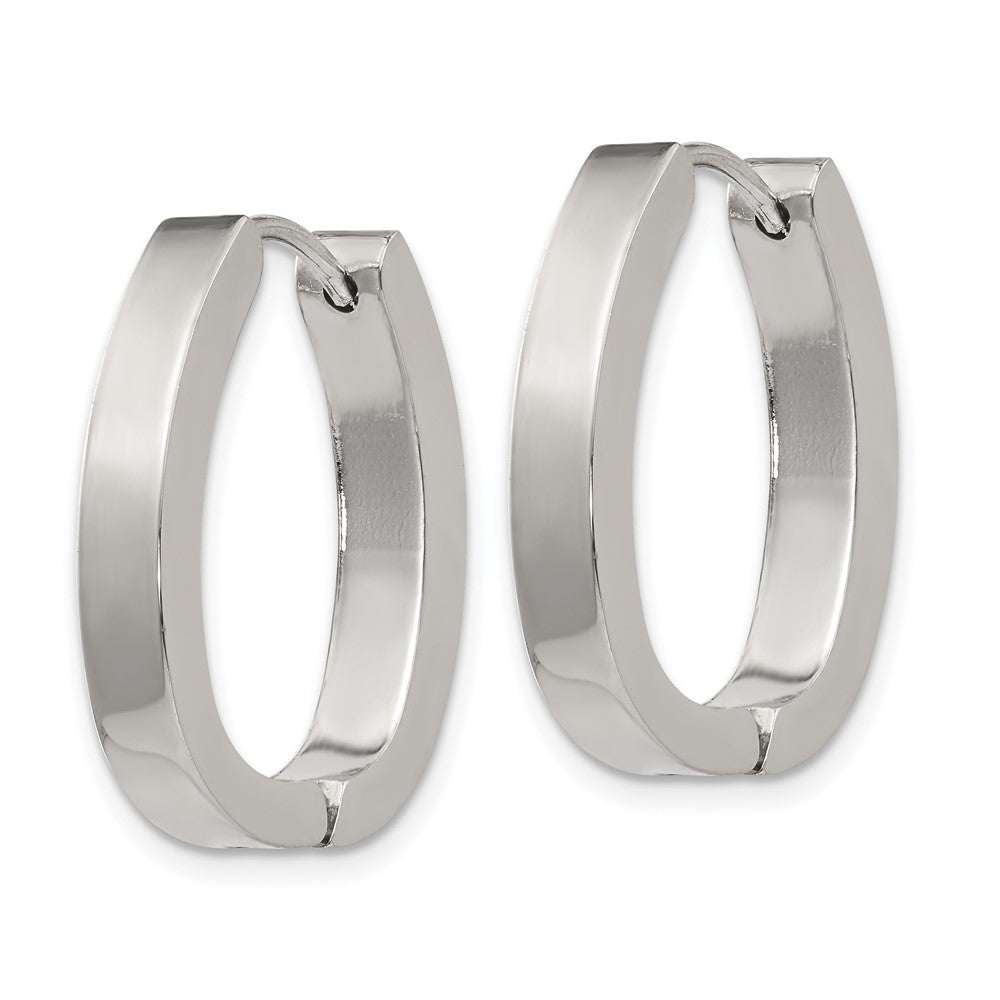 FJC Finejewelers Stainless Steel Polished 4mm Hinged Hoop Earrings 22 mm x 26 mm