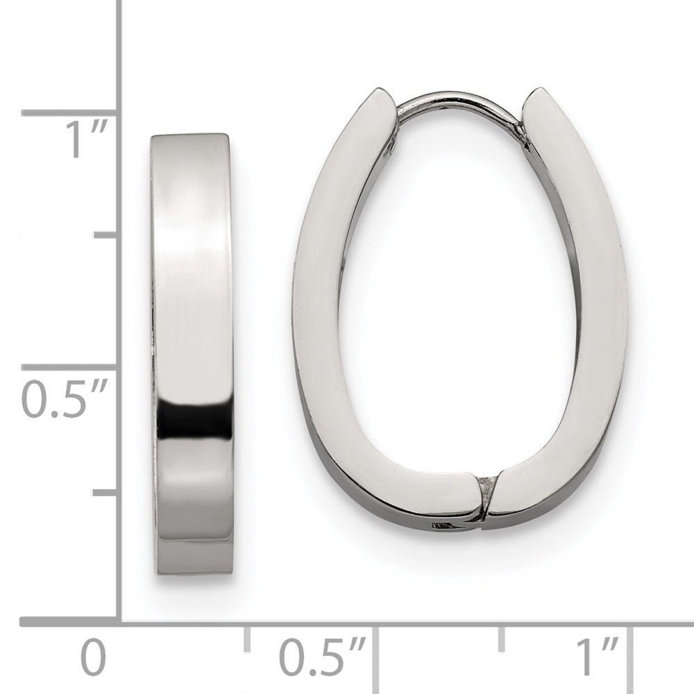 FJC Finejewelers Stainless Steel Polished 4mm Hinged Hoop Earrings 22 mm x 26 mm