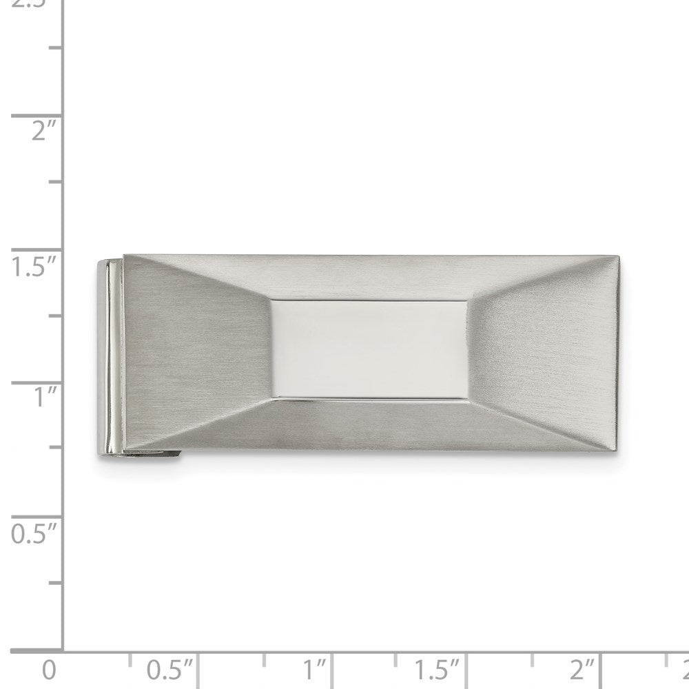 FJC Finejewelers Stainless Steel Brushed and Polished Money Clip 50 x 19 mm