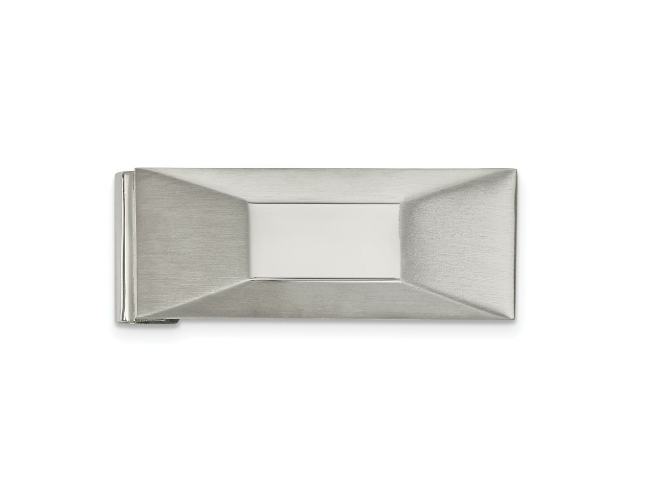 FJC Finejewelers Stainless Steel Brushed and Polished Money Clip 50 x 19 mm