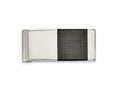 FJC Finejewelers Stainless Steel Polished Black Carbon Fiber Inlay Money Clip 50 x 22 mm
