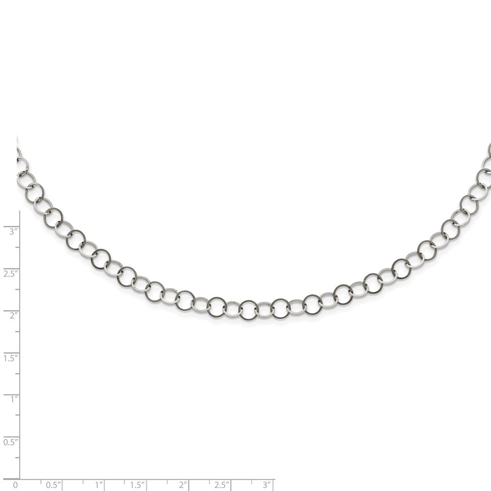FJC Finejewelers Stainless Steel Other Chain Polished Circle Link 22in Necklace 22 Inches x 6 mm