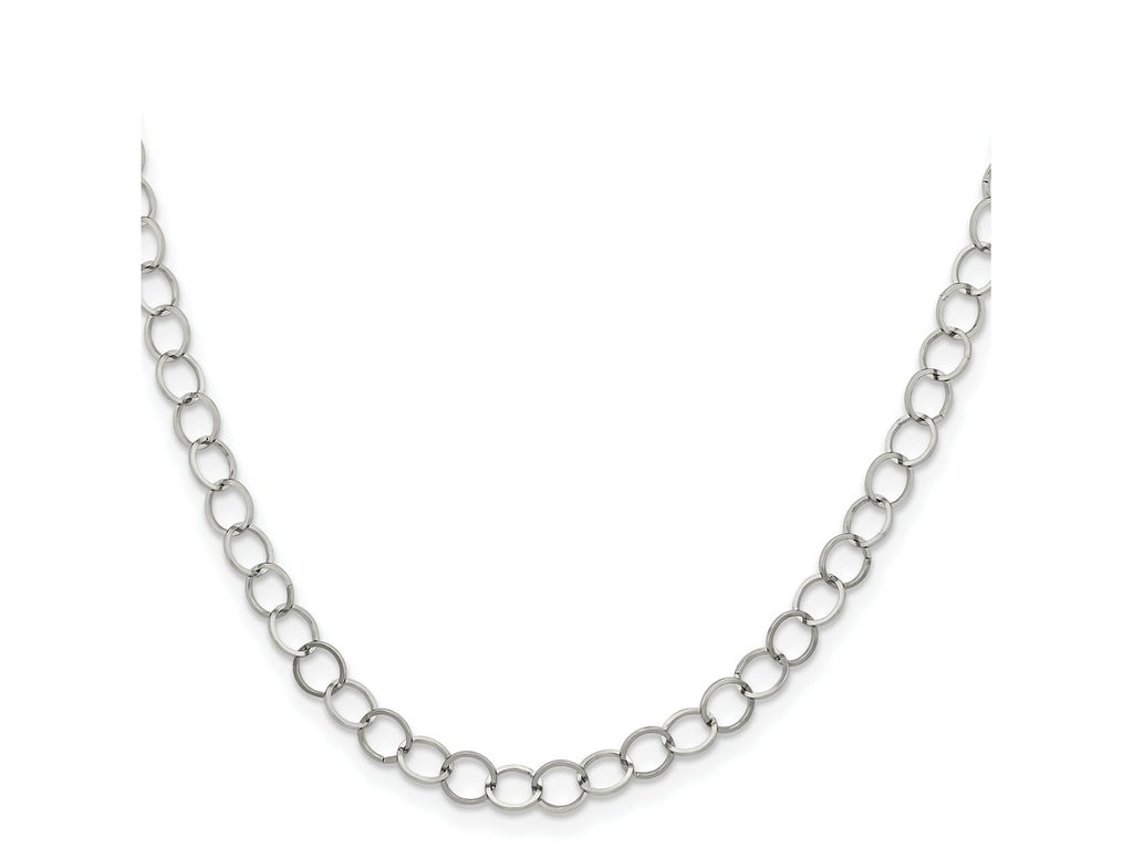 FJC Finejewelers Stainless Steel Other Chain Polished Circle Link 24in Necklace 24 Inches x 6 mm