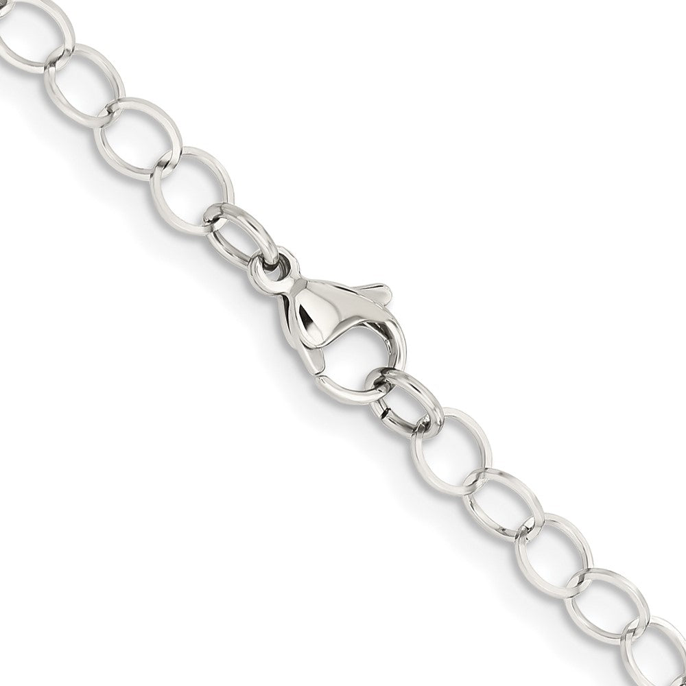 FJC Finejewelers Stainless Steel Other Chain Polished Circle Link 30in Necklace 30 Inches x 6 mm