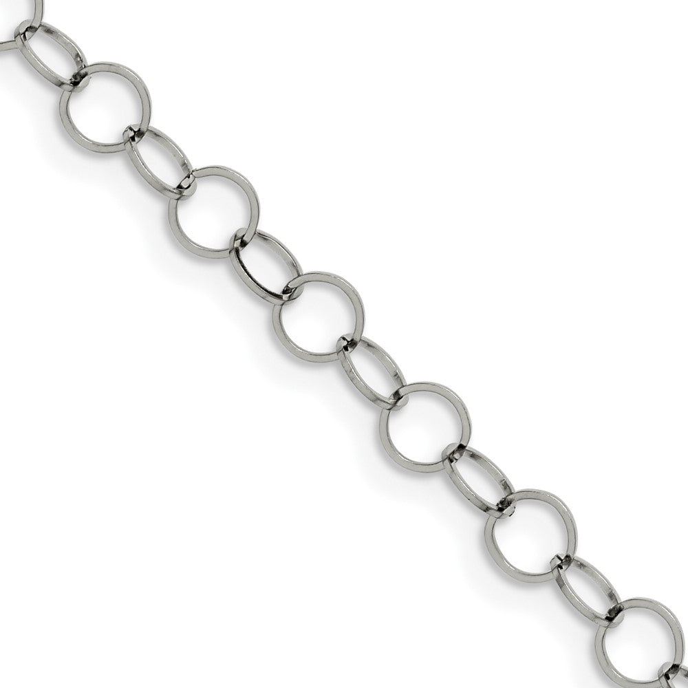 FJC Finejewelers Stainless Steel Other Chain Polished Circle Link 30in Necklace 30 Inches x 6 mm