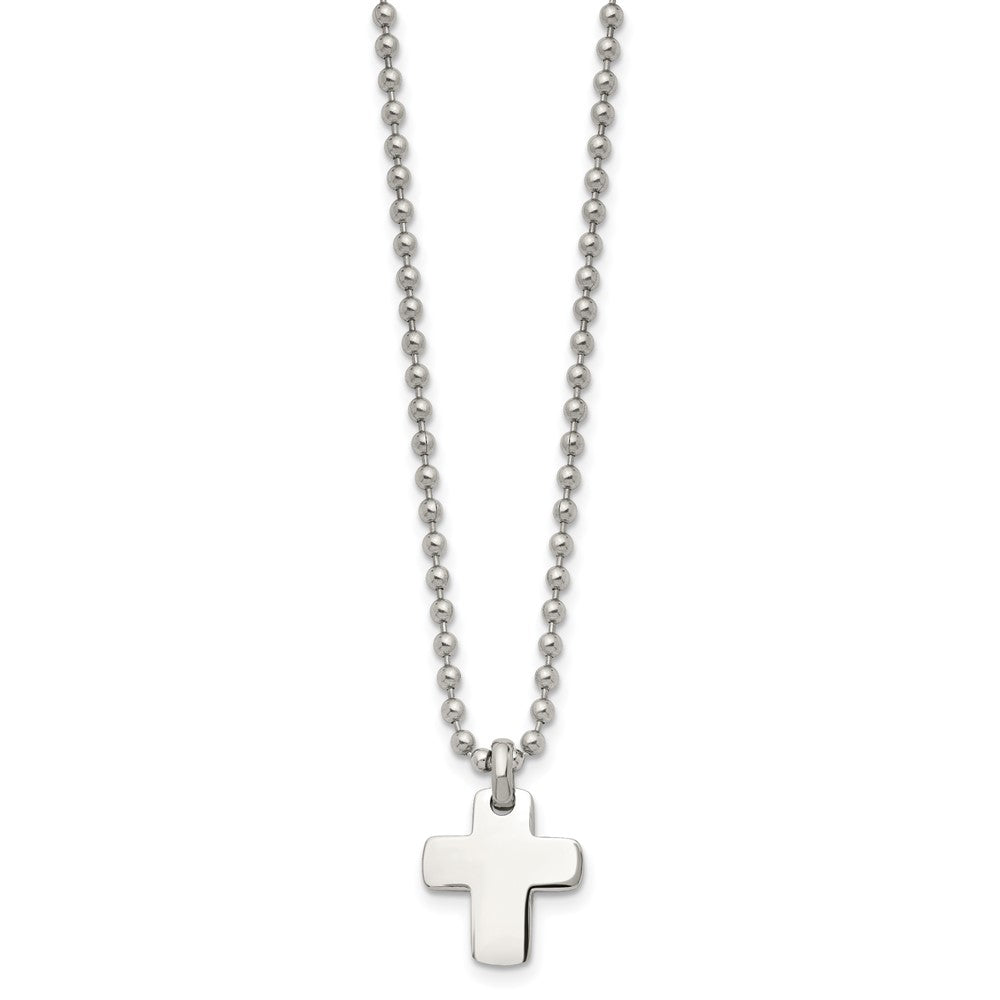FJC Finejewelers Stainless Steel Polished Cross 20in Necklace 20 Inches x 15 mm