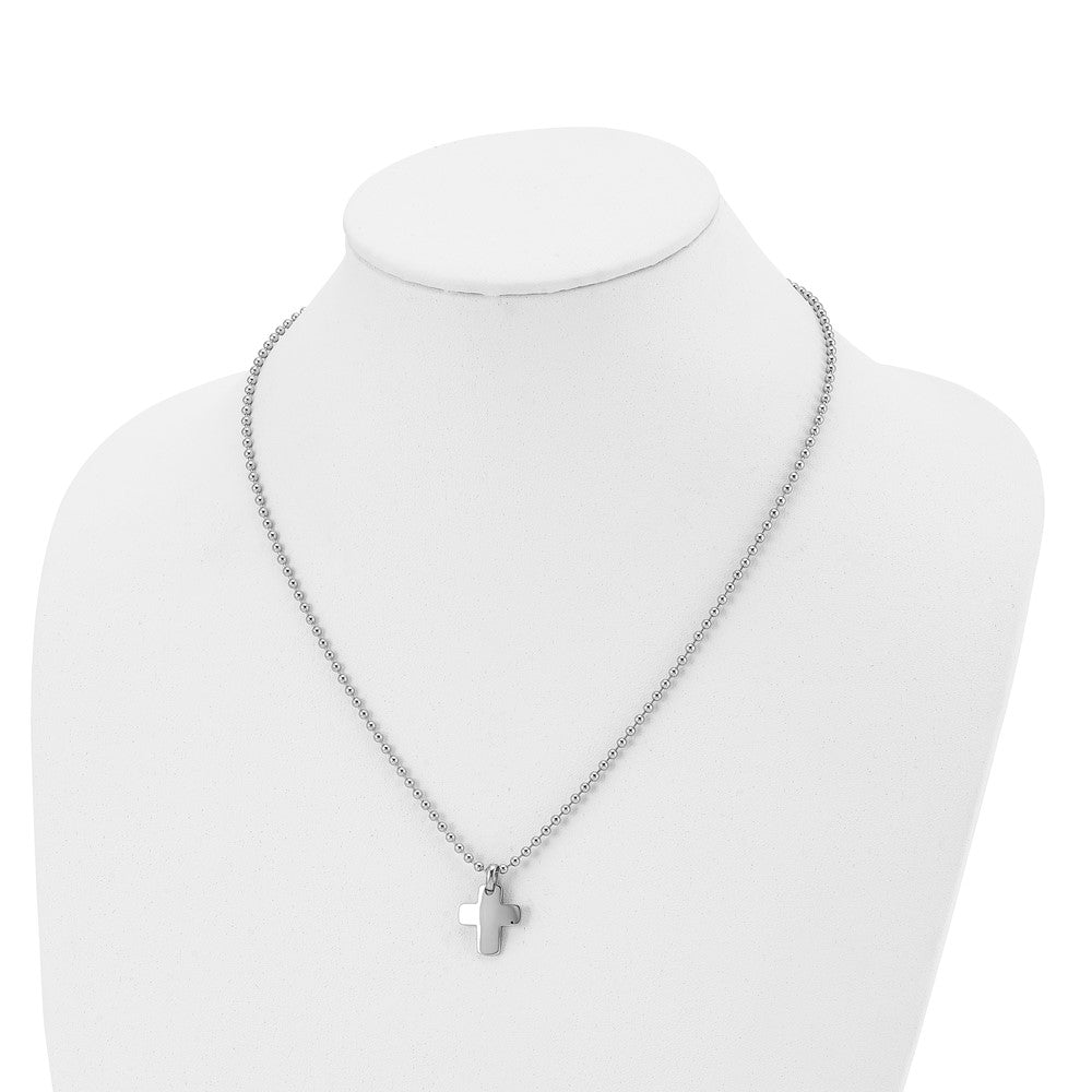 FJC Finejewelers Stainless Steel Polished Cross 20in Necklace 20 Inches x 15 mm