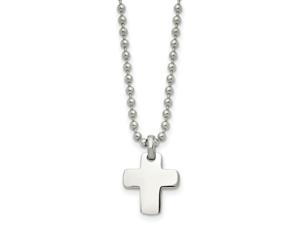 FJC Finejewelers Stainless Steel Polished Cross 20in Necklace 20 Inches x 15 mm