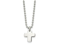FJC Finejewelers Stainless Steel Polished Cross 20in Necklace 20 Inches x 15 mm