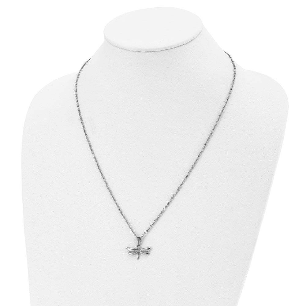 FJC Finejewelers Stainless Steel Cable Polished Dragonfly 22in Necklace 22 Inches x 22.25 mm