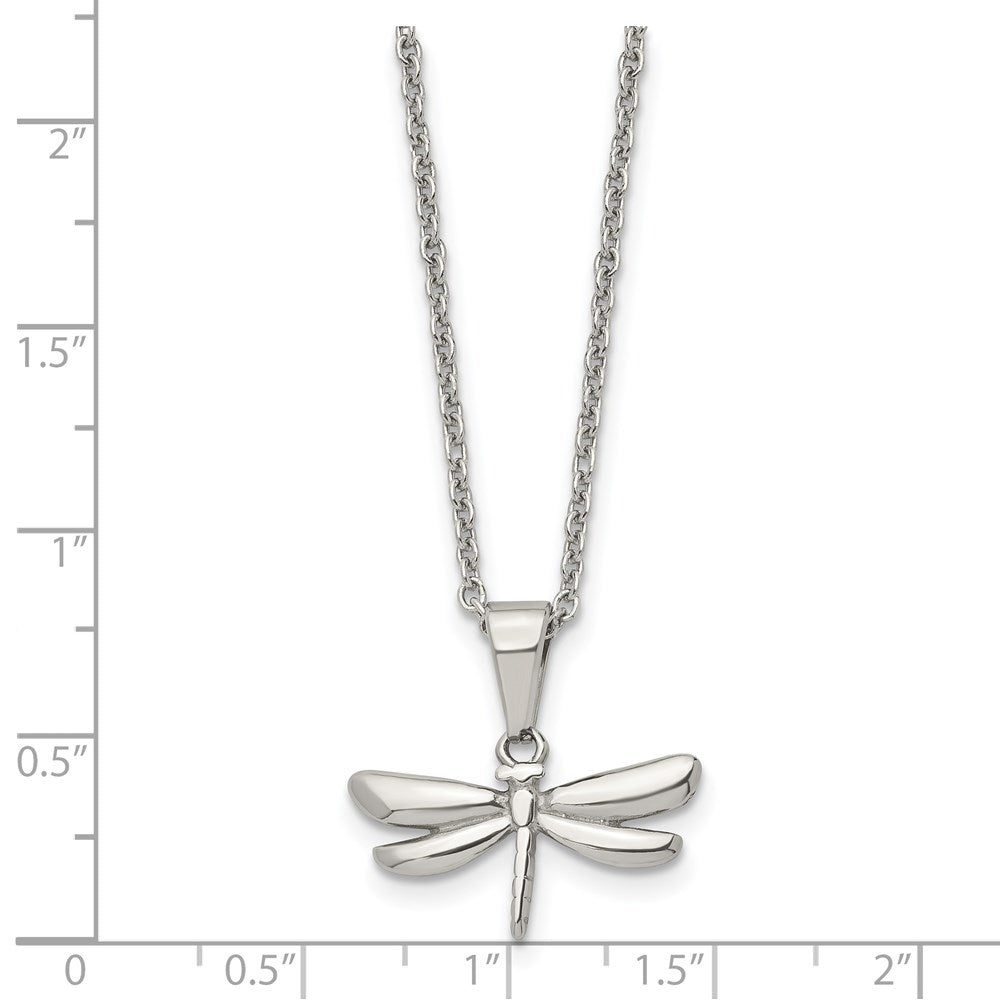 FJC Finejewelers Stainless Steel Cable Polished Dragonfly 22in Necklace 22 Inches x 22.25 mm