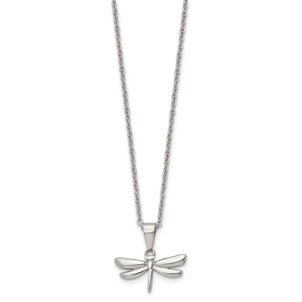 FJC Finejewelers Stainless Steel Cable Polished Dragonfly 22in Necklace 22 Inches x 22.25 mm