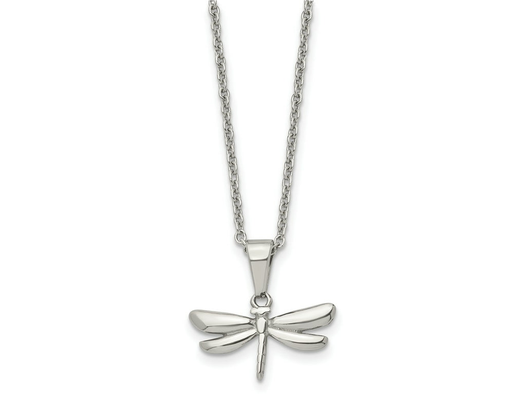 FJC Finejewelers Stainless Steel Cable Polished Dragonfly 22in Necklace 22 Inches x 22.25 mm