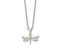 FJC Finejewelers Stainless Steel Cable Polished Dragonfly 22in Necklace 22 Inches x 22.25 mm