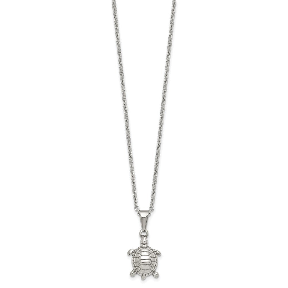 FJC Finejewelers Stainless Steel Cable Polished Turtle 22in Necklace 22 Inches x 14.2 mm