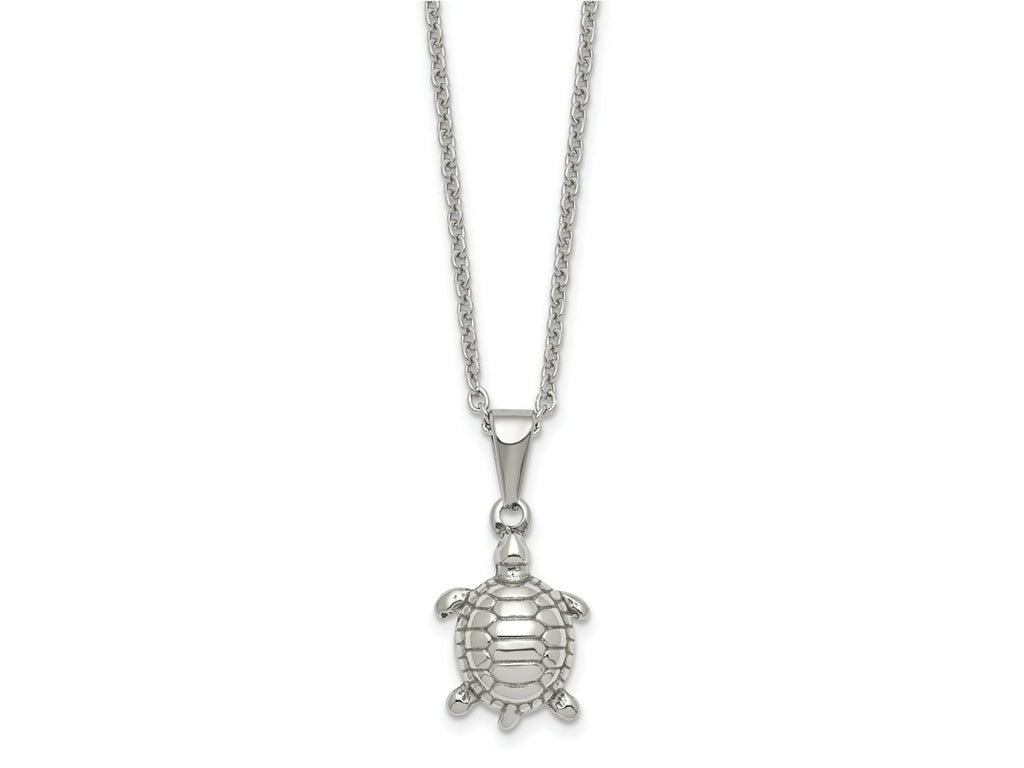 FJC Finejewelers Stainless Steel Cable Polished Turtle 22in Necklace 22 Inches x 14.2 mm