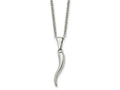 FJC Finejewelers Stainless Steel Polished Italian Horn 22in Necklace 22 Inches x 4.17 mm