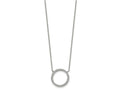 FJC Finejewelers Stainless Steel Cable with CZ Circle 17in with 2.5in ext Necklace 17 Inches x 18.33 mm