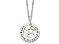 FJC Finejewelers Stainless Steel Polished Enameled I LOVE YOU TO THE MOON Necklace 20 Inches x 29.55 mm